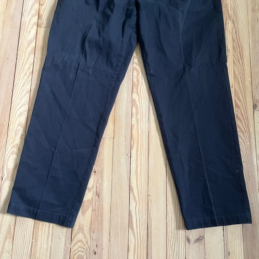 Polo Ralph Lauren Andrew Pant Men 40x34 Navy Blue Double Pleated Cotton Chinos